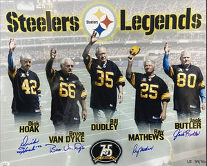 Pittsburgh Steelers Legends Autographed 16x20 Four Signatures (JSA)