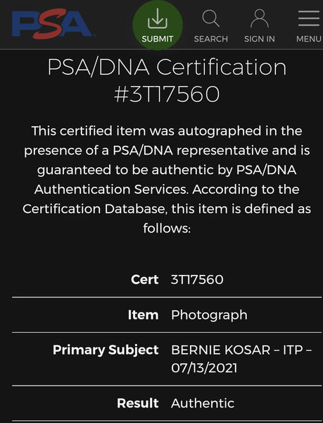 Cleveland Browns Bernie Kosar Autographed 8x10 Photo (PSA/DNA)