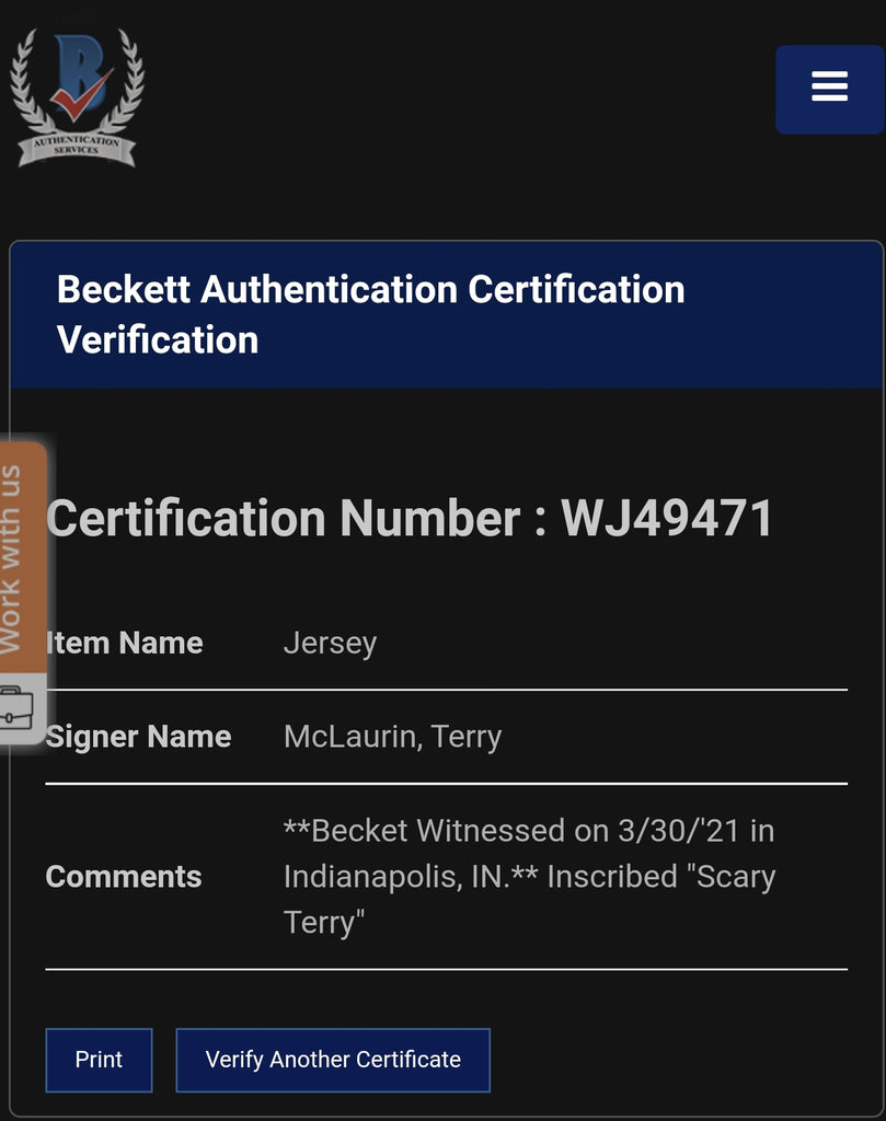Terry McLaurin Signed Jersey (Beckett)
